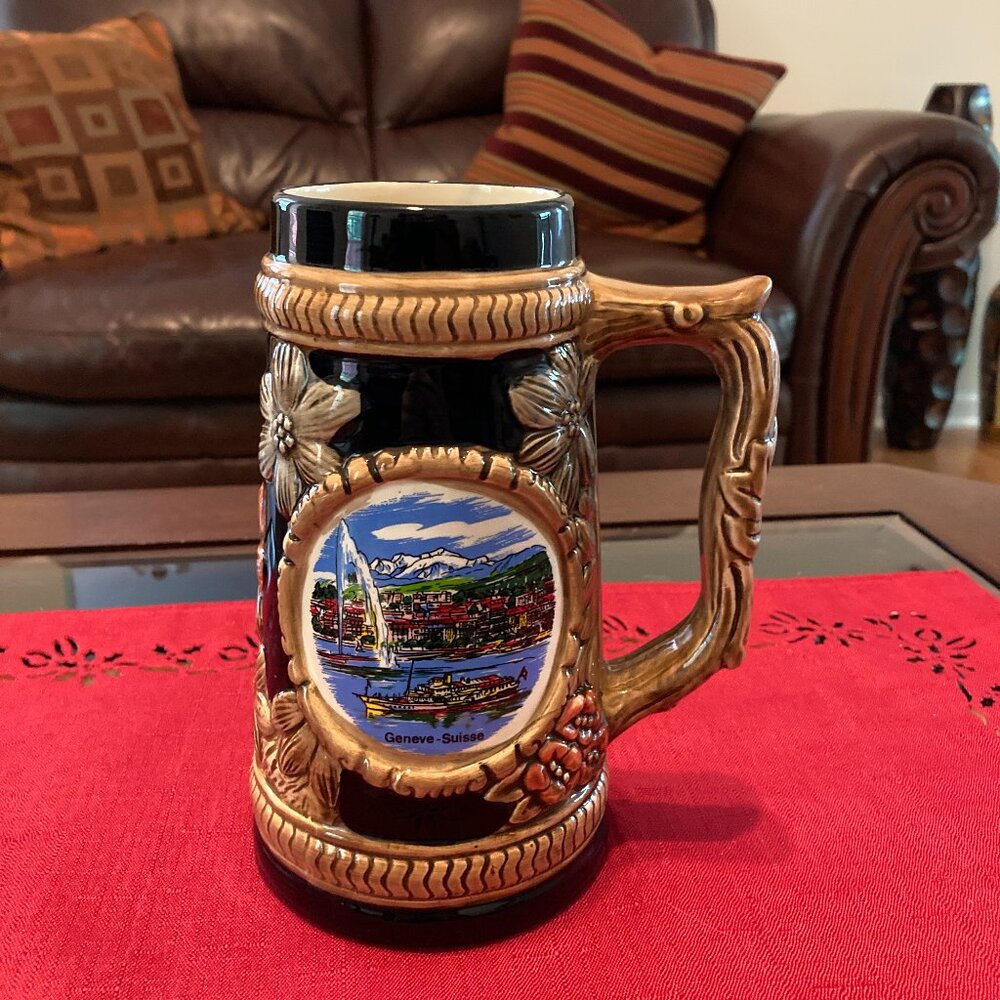 Vintage Cotfer 5" Geneve - Suisse Beer Stein.